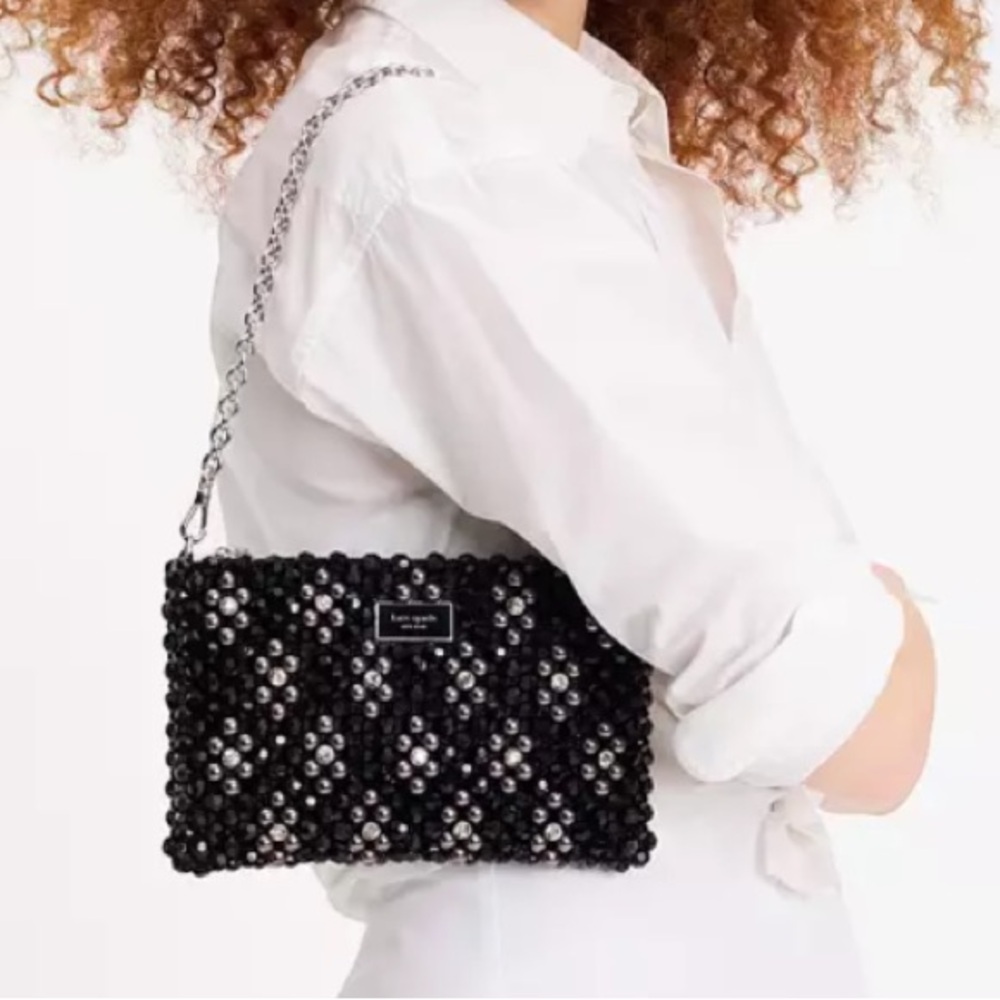 Kate Sade Flower beaded shoulder bag - Picture 5 of 9
